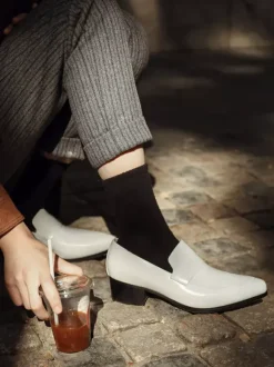 Men's Slip On Loafer Modern Pointed Toe Cowhide Dress Shoes