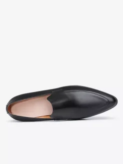 Men's Slip On Loafer Modern Pointed Toe Cowhide Dress Shoes