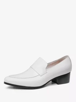 Men's Slip On Loafer Modern Pointed Toe Cowhide Dress Shoes