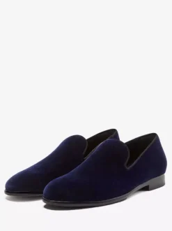 Mens Slip On Loafer Round Toe Velvet Moccasins Shoes Lightweight Wear Resistant low heels Penny Shoes