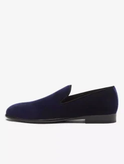 Mens Slip On Loafer Round Toe Velvet Moccasins Shoes Lightweight Wear Resistant low heels Penny Shoes