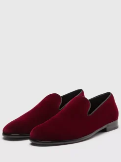 Mens Slip On Loafer Round Toe Velvet Moccasins Shoes Lightweight Wear Resistant low heels Penny Shoes