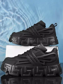 Mens Sneakers Breathable Platform Chunky Waterproof Casual Hiking Shoes
