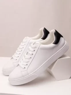 Mens Sneakers Comfy PU Leather Round Toe Basket Sport Shoes