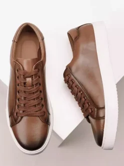 Mens Sneakers Round Toe Lace-Ups flats Hiking Shoes