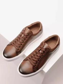 Mens Sneakers Round Toe Lace-Ups flats Hiking Shoes