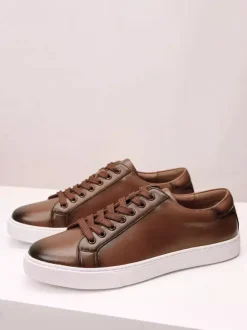 Mens Sneakers Round Toe Lace-Ups flats Hiking Shoes