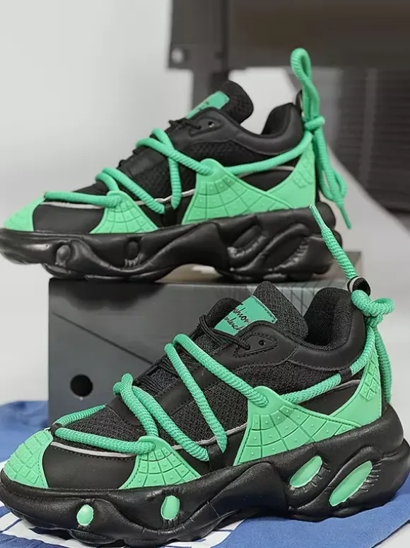 Mens Sneakers Wet Grip Rubber Platform Chunky Breathable Casual Walking Shoes