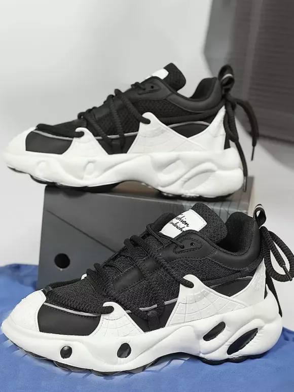 Mens Sneakers Wet Grip Rubber Platform Chunky Breathable Casual Walking Shoes