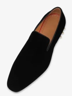 Men's Spiked Heel Dress Loafers Slip On in Black Prom Party Wedding Shoes