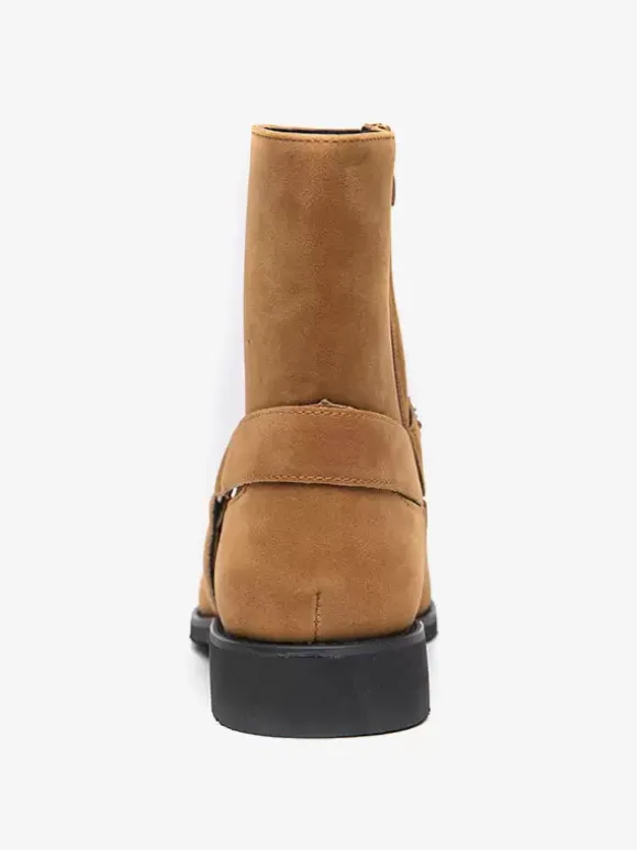 Men's Suede Ankle Boots with Chain Retro Style Casual Fashion Short Boots