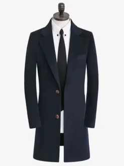 Men's Suit Coats Mid-Length Business Coats British Style Formal Wool Suits