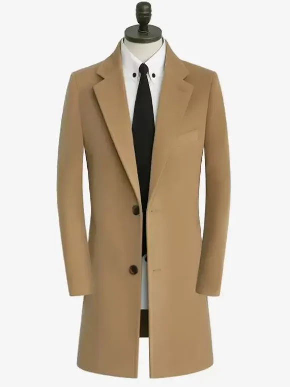 Men's Suit Coats Mid-Length Business Coats British Style Formal Wool Suits