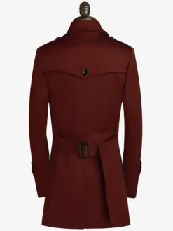 Men's Suit Coats Mid-Length Simple Business Coats British Style Formal Coat