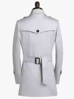 Men's Suit Coats Mid-Length Simple Business Coats British Style Formal Coat