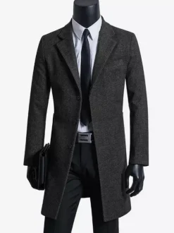 Men's Suit Coats Turn-Down Collar Casual Elegant Single Breasted Coats