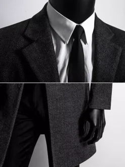 Men's Suit Coats Turn-Down Collar Casual Elegant Single Breasted Coats