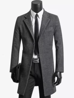 Men's Suit Coats Turn-Down Collar Casual Elegant Single Breasted Coats
