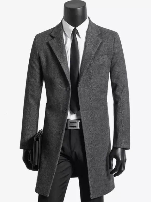 Men's Suit Coats Turn-Down Collar Casual Elegant Single Breasted Coats