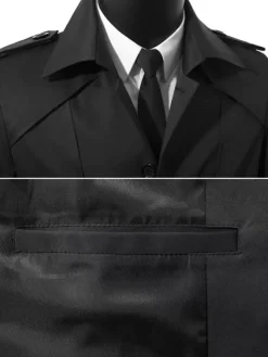 Men's Suit Coat Turn Down Collar Chic Pocket Coffee Brown Coat