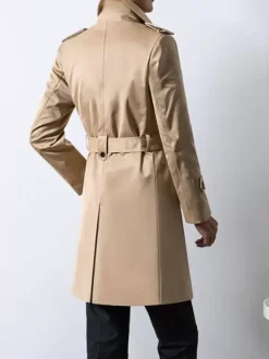 Men's Suit Coat Turn Down Collar Chic Pocket Coffee Brown Coat