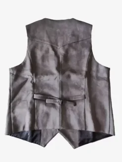 Men's Suit Vest Metal Buckle Suede Vest Business Slim Fit Vest