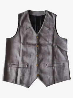 Men's Suit Vest Metal Buckle Suede Vest Business Slim Fit Vest