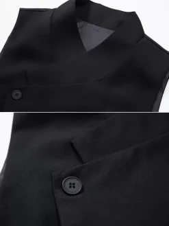 Men's Suit Vest Wedding Party Oblique Single Breasted Vest