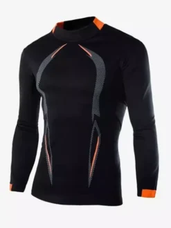 Men’s Summer Fitness Training Breathable Top Quick-Dry Sportswear Long-Sleeve T-Shirt