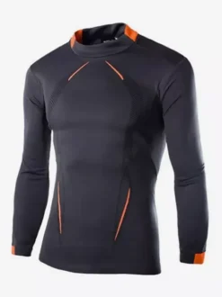 Men’s Summer Fitness Training Breathable Top Quick-Dry Sportswear Long-Sleeve T-Shirt