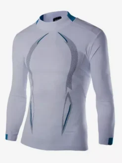 Men’s Summer Fitness Training Breathable Top Quick-Dry Sportswear Long-Sleeve T-Shirt