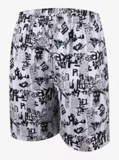 Men's Summer Shorts Printed Elastic Waist Casual Beach Trunks