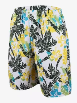 Men's Summer Shorts Printed Elastic Waist Casual Beach Trunks