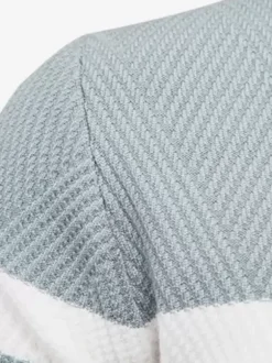 Men's Sweaters Knitted Pullove Jewel Neck Stripes Tops