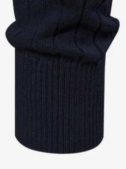 Men's Sweaters Men's Pullover Knitwear Portrait Neck Fall Dark Navy Apricot