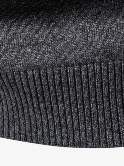Men's Sweaters Men's Pullover Knitwear Jewel Neck Deep Brown Deep Gray