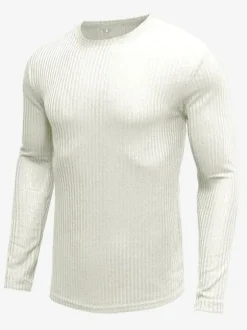 Men's Sweaters Men's Pullover Knitwear Jewel Neck Fall Hunter Green Gray