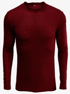 Men's Sweaters Men's Pullover Knitwear Jewel Neck Fall Hunter Green Gray
