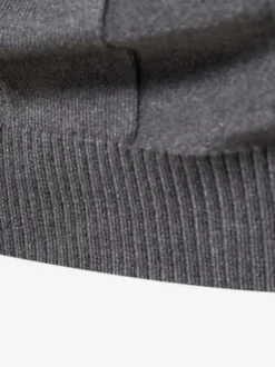 Men's Sweaters Men's Pullover Knitwear High Collar Winter Coffee Brown Yellow
