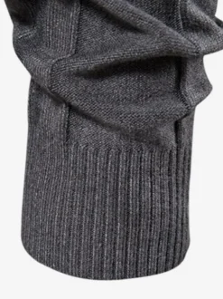 Men's Sweaters Men's Pullover Knitwear High Collar Winter Coffee Brown Yellow