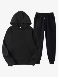 Men's Sweatshirt Suit Plus Size Fleece Hoodie Sweatpants Two-Piece Suit