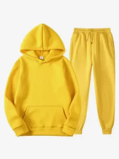 Men's Sweatshirt Suit Plus Size Fleece Hoodie Sweatpants Two-Piece Suit