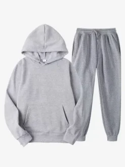 Men's Sweatshirt Suit Plus Size Fleece Hoodie Sweatpants Two-Piece Suit
