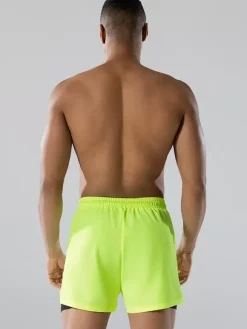Men’s Swim Trunks Boxer Style Double-Layer Loose Fit Quick-Dry Plus Size Beach Wear