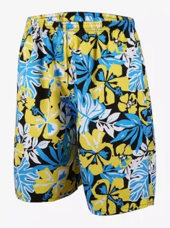 Men’s Swim Trunks Quick Dry Plus Size Tropical Printed Swimwear Beach Shorts