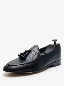 Mens Tassel Loafer Artwork Round Toe Leather Shoes Brogue Derby Formal Wedding Shoes