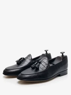 Mens Tassel Loafer Artwork Round Toe Leather Shoes Brogue Derby Formal Wedding Shoes