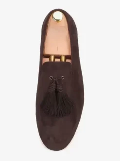 Mens Tassel Loafer penny Shoes Suede Slip-On Artwork Round Toe Prom Luxury Wedding Shoes