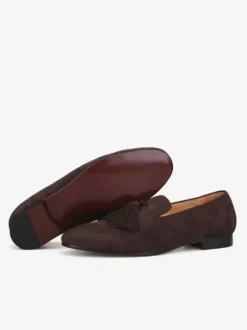 Mens Tassel Loafer penny Shoes Suede Slip-On Artwork Round Toe Prom Luxury Wedding Shoes