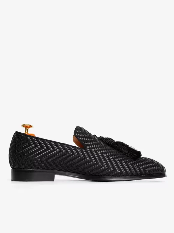Mens Tassel Loafer Round Toe PU Leather Shoes Prom Wedding Shoes